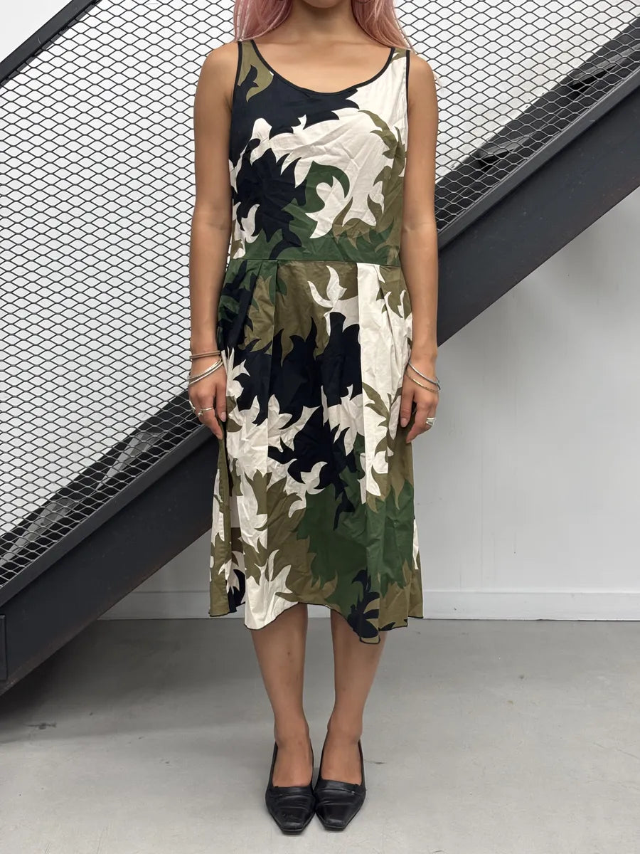 SS2006 Prada Multi-Color Floral Nylon Dress bBwCgiC 0
