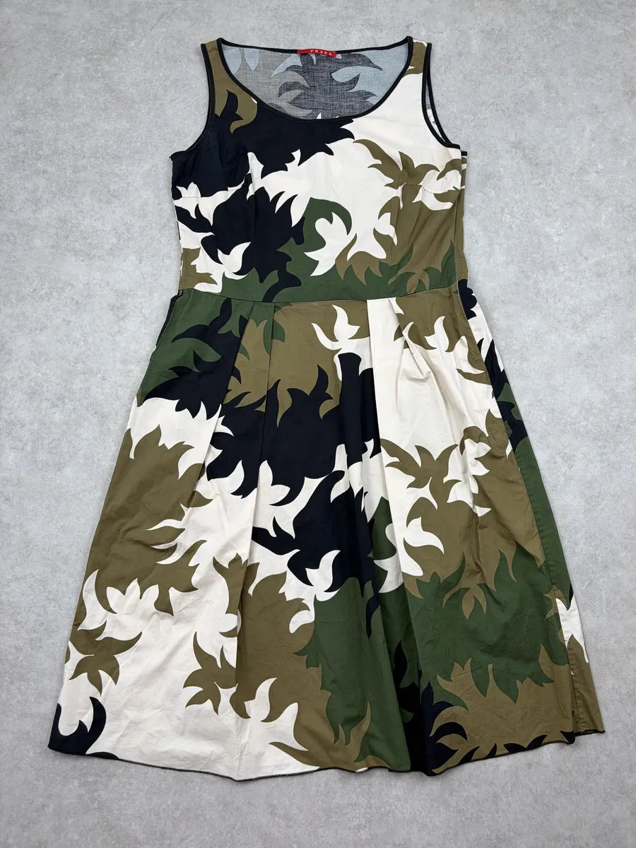 SS2006 Prada Multi-Color Floral Nylon Dress bBwCgiC 2