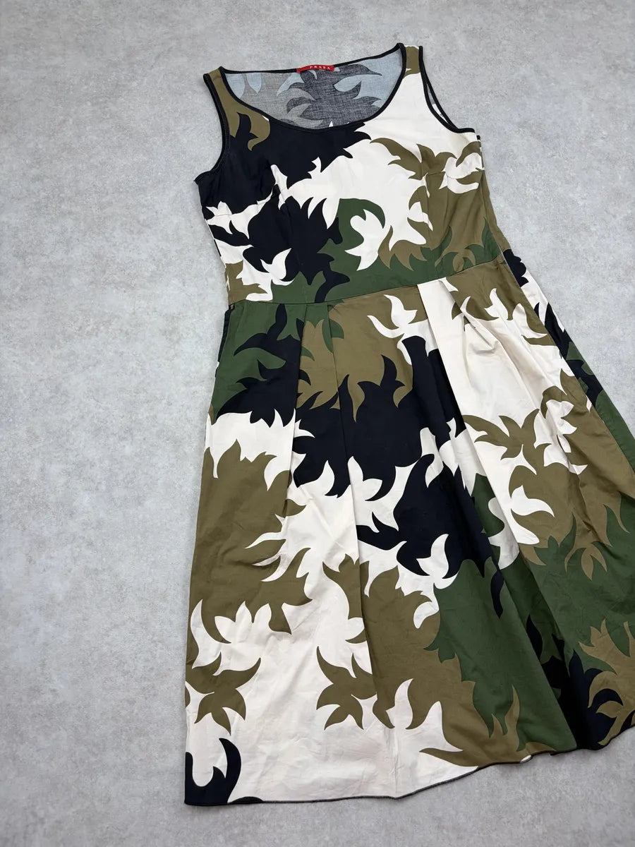 SS2006 Prada Multi-Color Floral Nylon Dress bBwCgiC 4