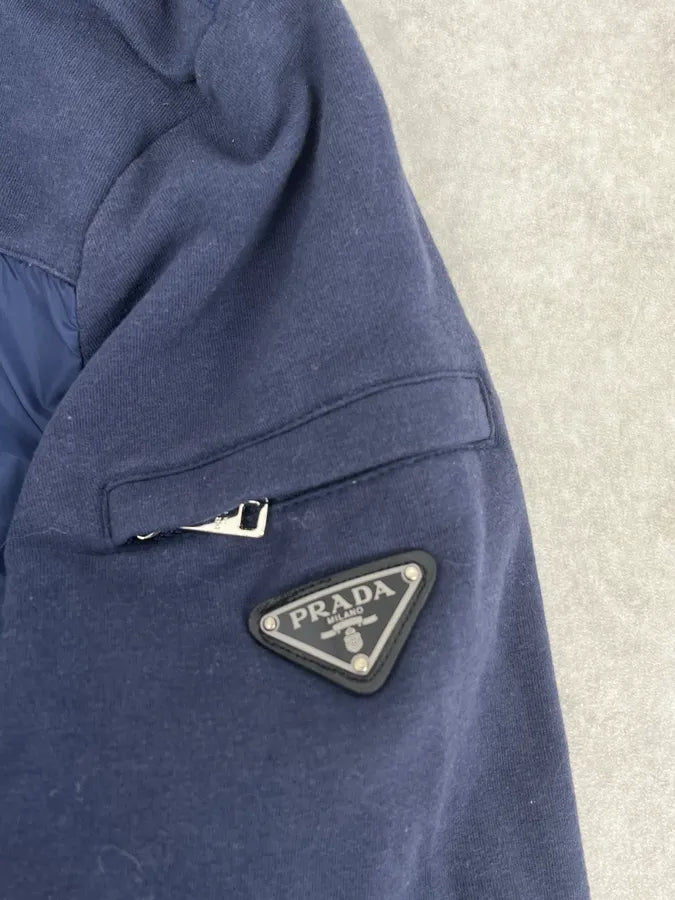 Prada Navy & Blue Hooded Zip Jacket zYSVKQe 8