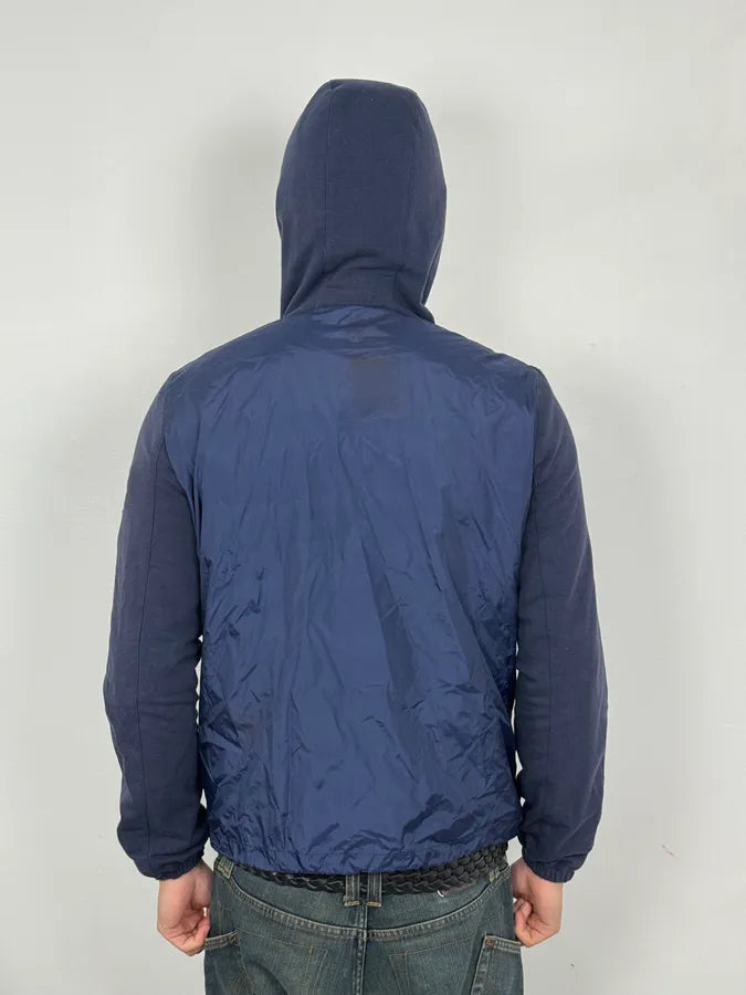 Prada Navy & Blue Hooded Zip Jacket zYSVKQe 3