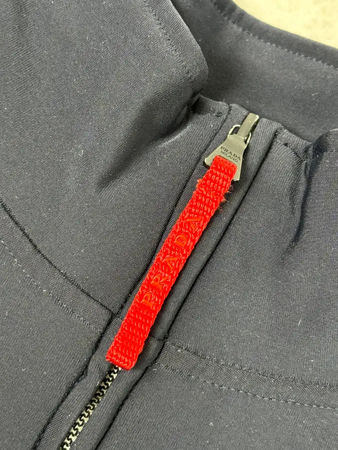 2000s Prada Navy Contrast Red Stripe Tracksuit Set JXsnRbR 11