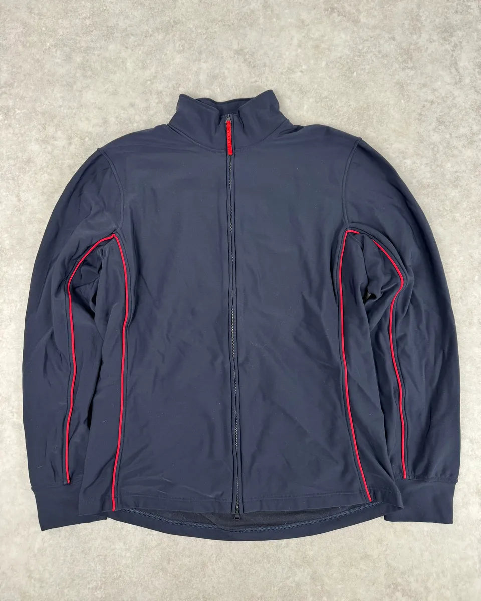 2000s Prada Navy Contrast Red Stripe Tracksuit Set JXsnRbR 3
