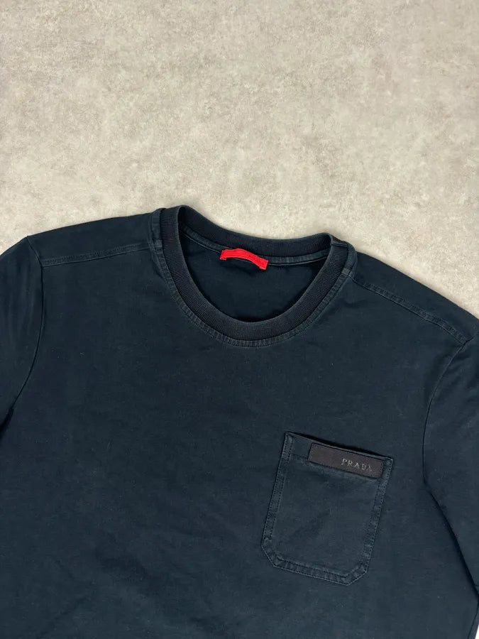 SS2008 Prada Black Chest Pocket T-Shirt SlWwFCl 3