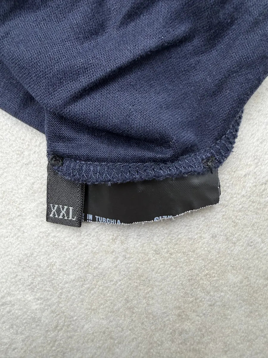 SS2014 Prada Navy Contrast Trim Polo Shirt gMfyRQI 6