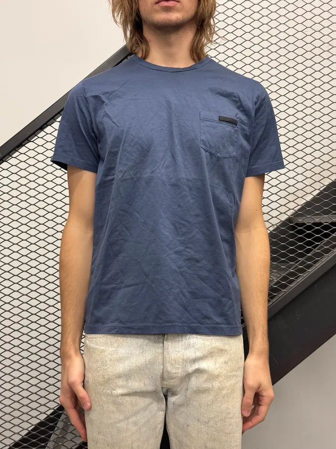 SS2019 Prada Navy Pocket T-Shirt zsBnmUt 1