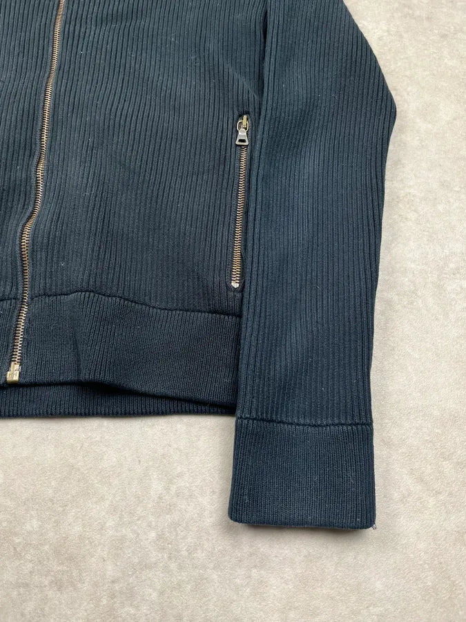 AW2008 Prada Navy Ribbed Zip Sweater EUtPklA 8