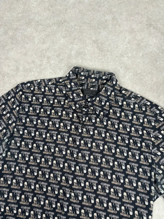 SS2008 Prada Vintage Camera Print Short Sleeve Shirt cbHuYaz 3