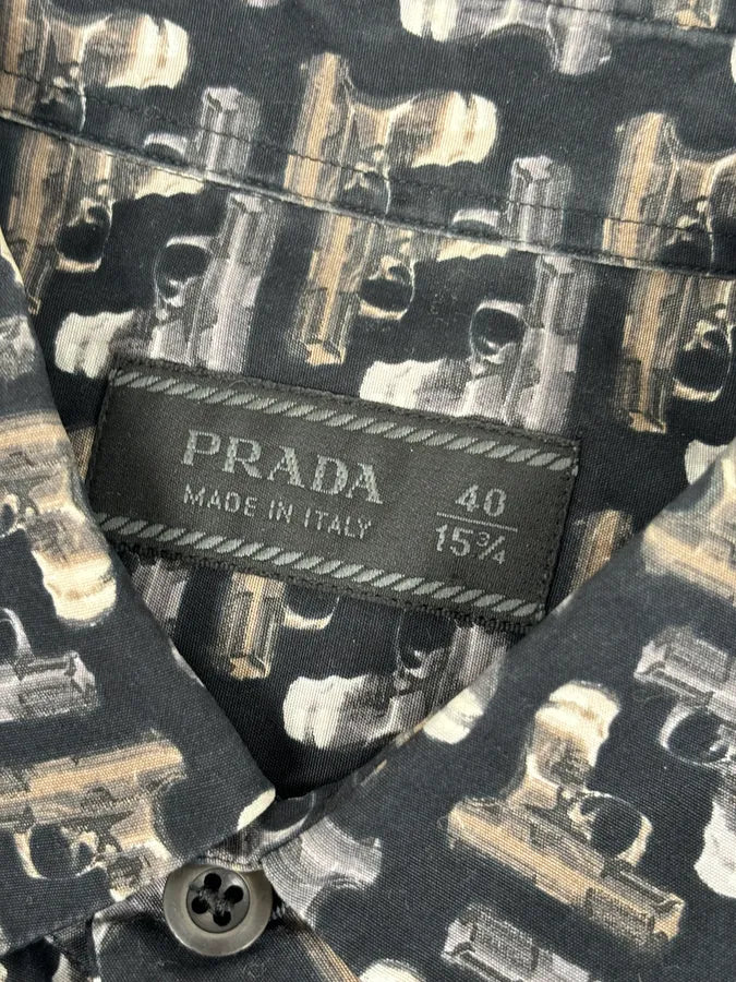 SS2008 Prada Vintage Camera Print Short Sleeve Shirt cbHuYaz 8