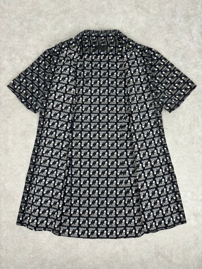 SS2008 Prada Vintage Camera Print Short Sleeve Shirt cbHuYaz 6