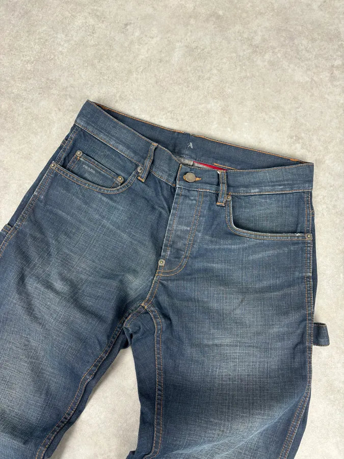 AW2008 Prada Navy Faded Denim Jeans NoJFXjM 4