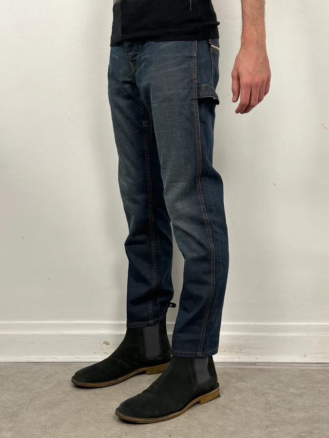 AW2008 Prada Navy Faded Denim Jeans NoJFXjM 2