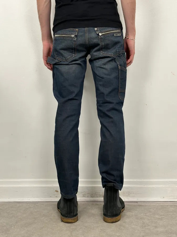 AW2008 Prada Navy Faded Denim Jeans NoJFXjM 3