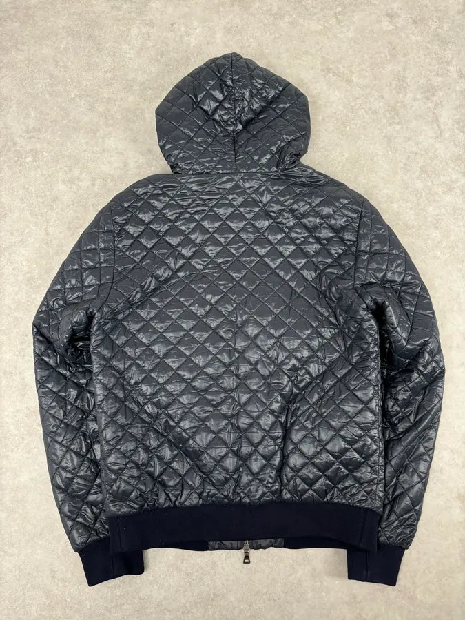 Prada Navy Hooded Quilted Minimalist Puffer Jacket pZyaWTk 4