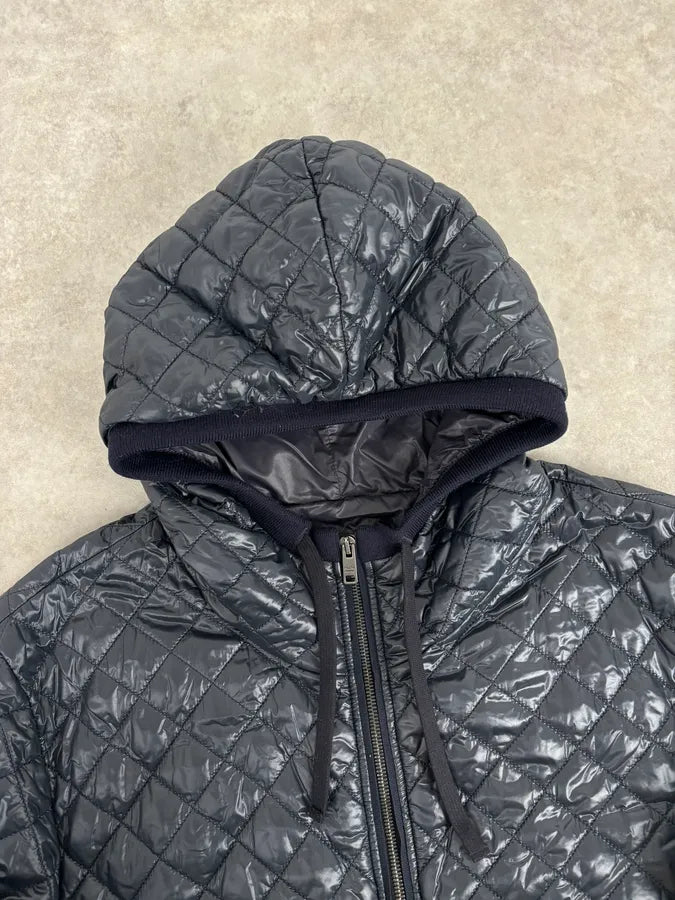 Prada Navy Hooded Quilted Minimalist Puffer Jacket pZyaWTk 3