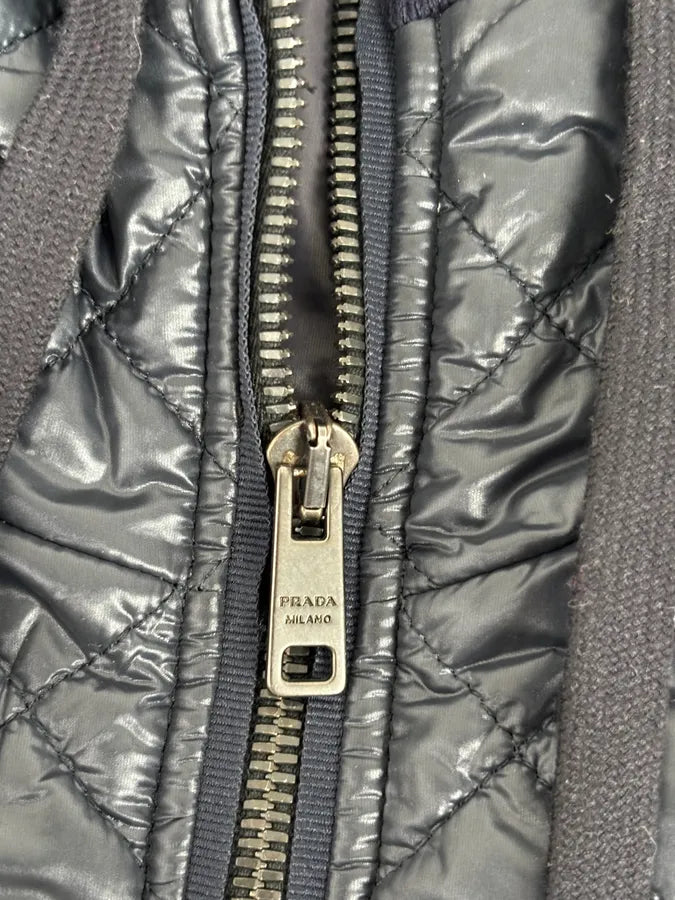 Prada Navy Hooded Quilted Minimalist Puffer Jacket pZyaWTk 8