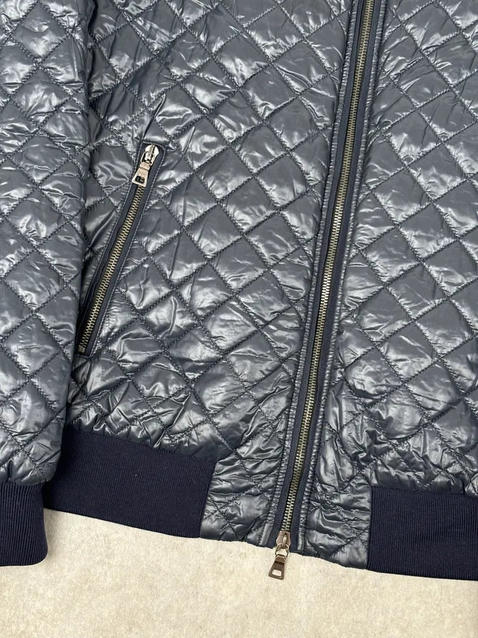 Prada Navy Hooded Quilted Minimalist Puffer Jacket pZyaWTk 7
