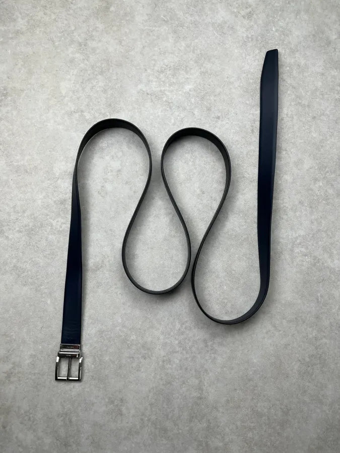 Prada Navy Leather Plus Size Belt LarMHCL 1