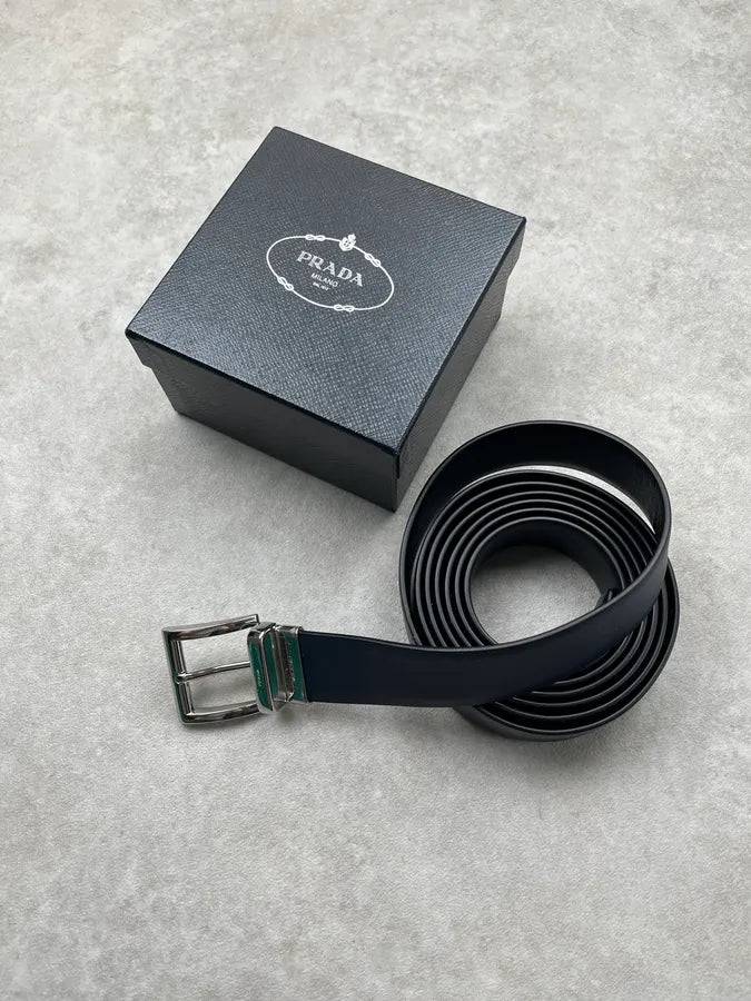 Prada Navy Leather Plus Size Belt LarMHCL 2