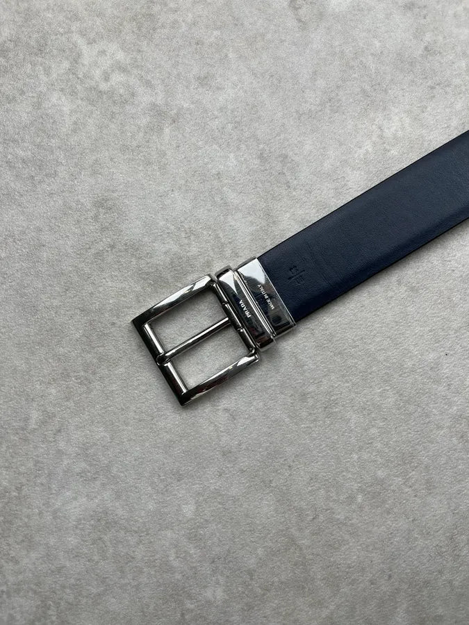 Prada Navy Leather Plus Size Belt LarMHCL 4