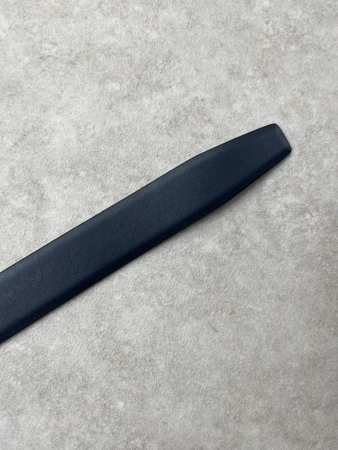Prada Navy Leather Plus Size Belt LarMHCL 5