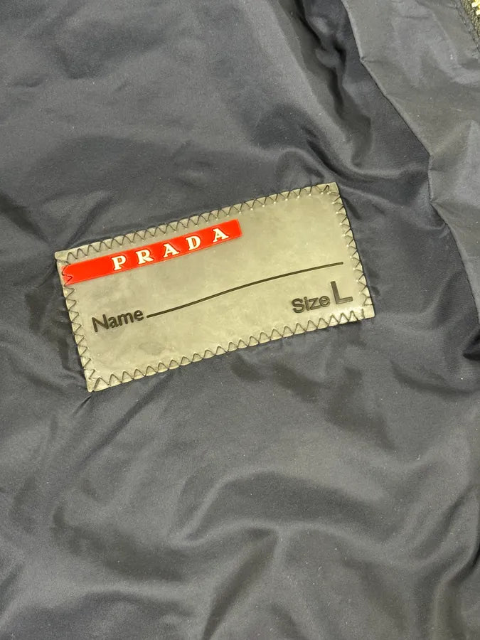 SS2017 Prada Navy Logo Shoulder Patch Windbreaker Jacket GMlZNgj 13