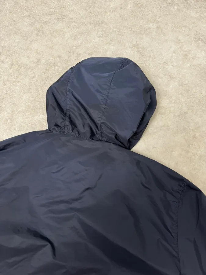 SS2017 Prada Navy Logo Shoulder Patch Windbreaker Jacket GMlZNgj 6
