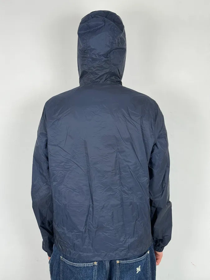 SS2017 Prada Navy Logo Shoulder Patch Windbreaker Jacket GMlZNgj 3