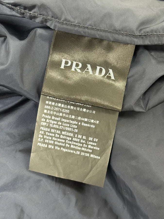 SS2017 Prada Navy Logo Shoulder Patch Windbreaker Jacket GMlZNgj 15
