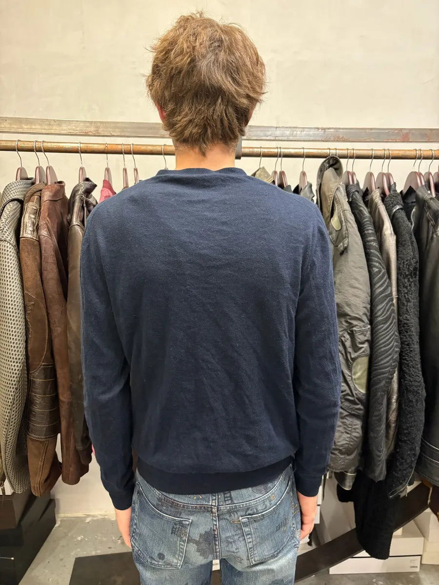 Prada Navy Minimalist Cardigan Sweater kZmiSqp 1