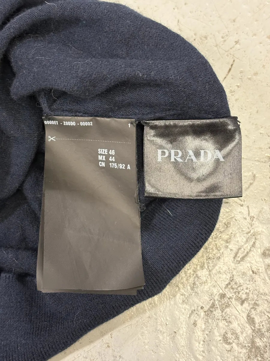 Prada Navy Minimalist Cardigan Sweater kZmiSqp 5