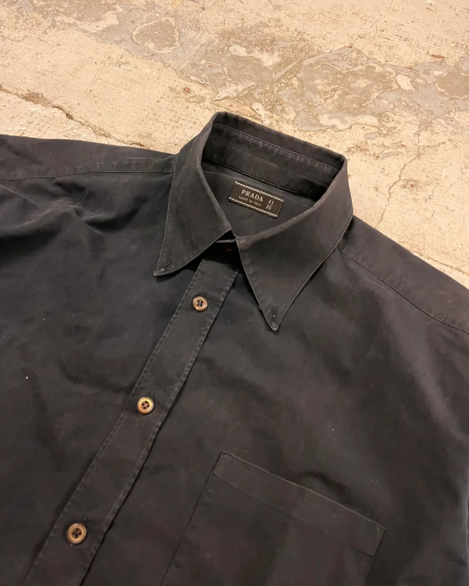 Prada Navy Minimalist Shirt yPLBNog 4