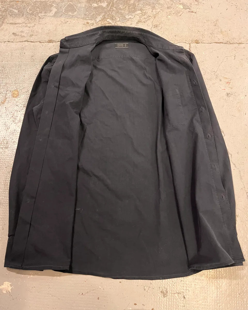 Prada Navy Minimalist Shirt yPLBNog 7