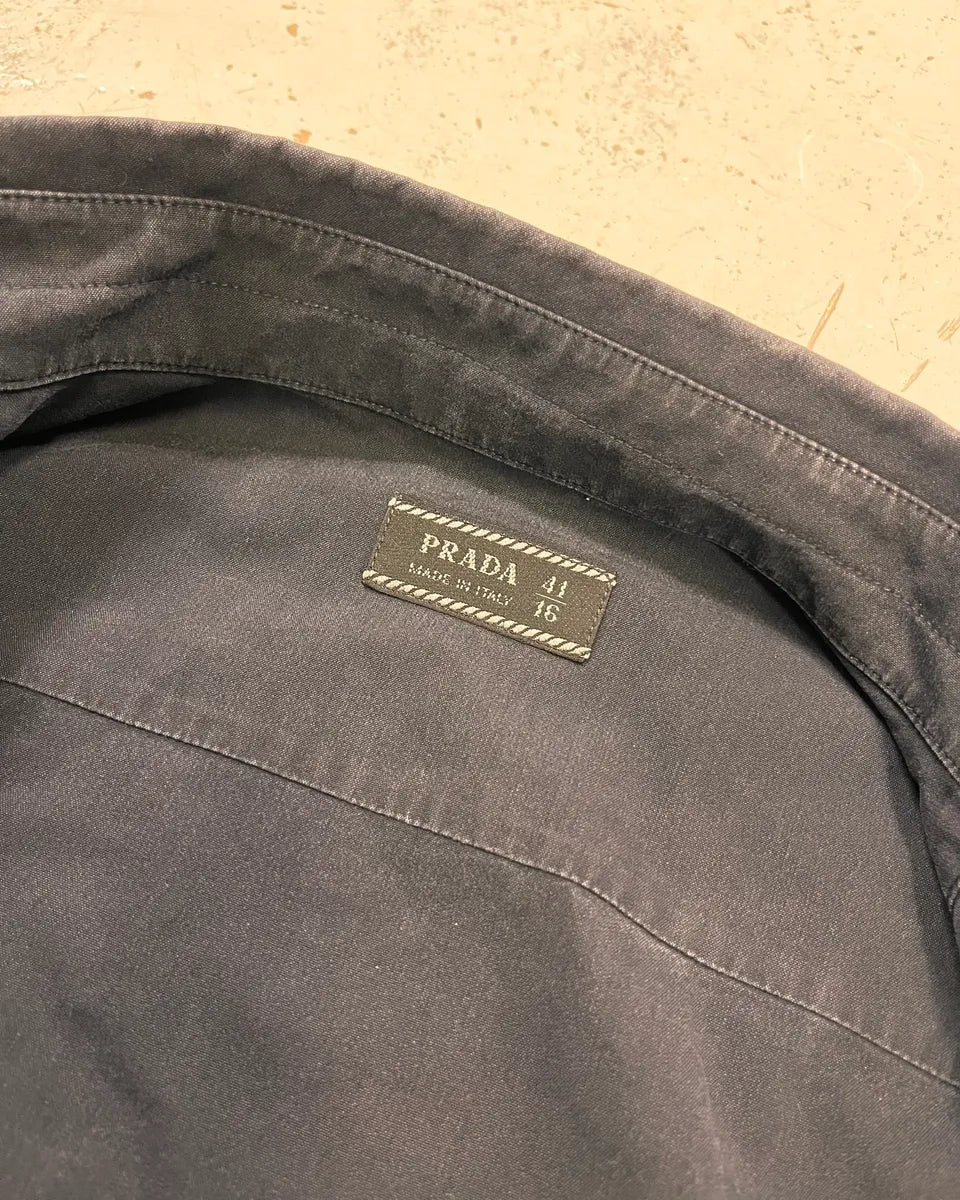 Prada Navy Minimalist Shirt yPLBNog 8