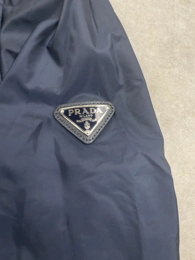 2010s Prada Navy Nylon Hooded Light Jacket TyUsvzQ 7