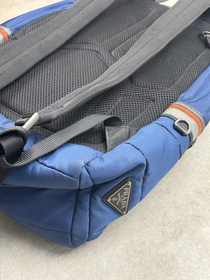AW2018 Prada Navy Nylon Quilted Backpack yLhTCEA 13