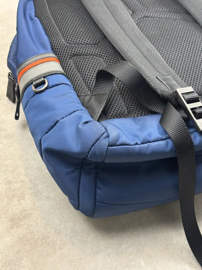 AW2018 Prada Navy Nylon Quilted Backpack yLhTCEA 12