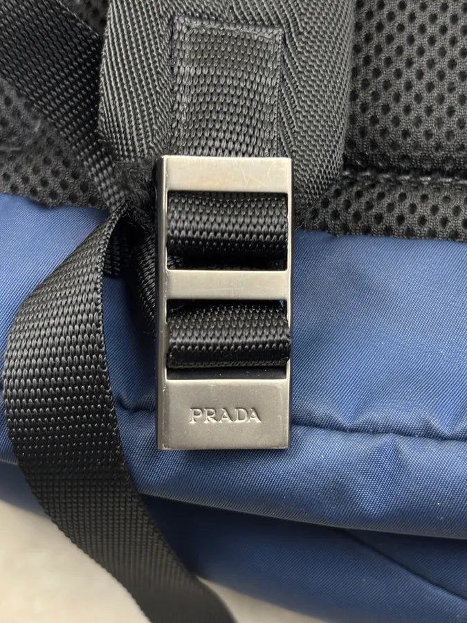 AW2018 Prada Navy Nylon Quilted Backpack yLhTCEA 15