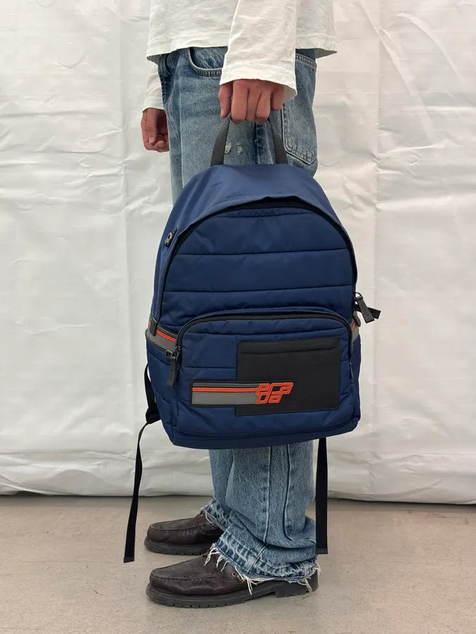 AW2018 Prada Navy Nylon Quilted Backpack yLhTCEA 1