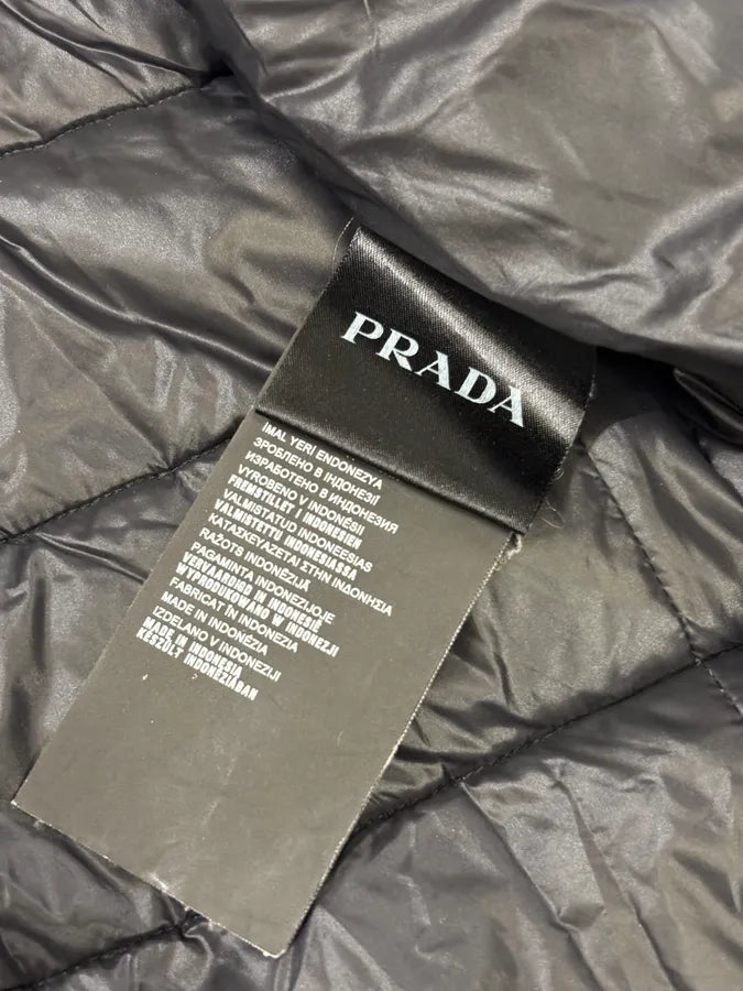 AW2014 Prada Navy Nylon Quilted Puffer Jacket FrxgvuS 11