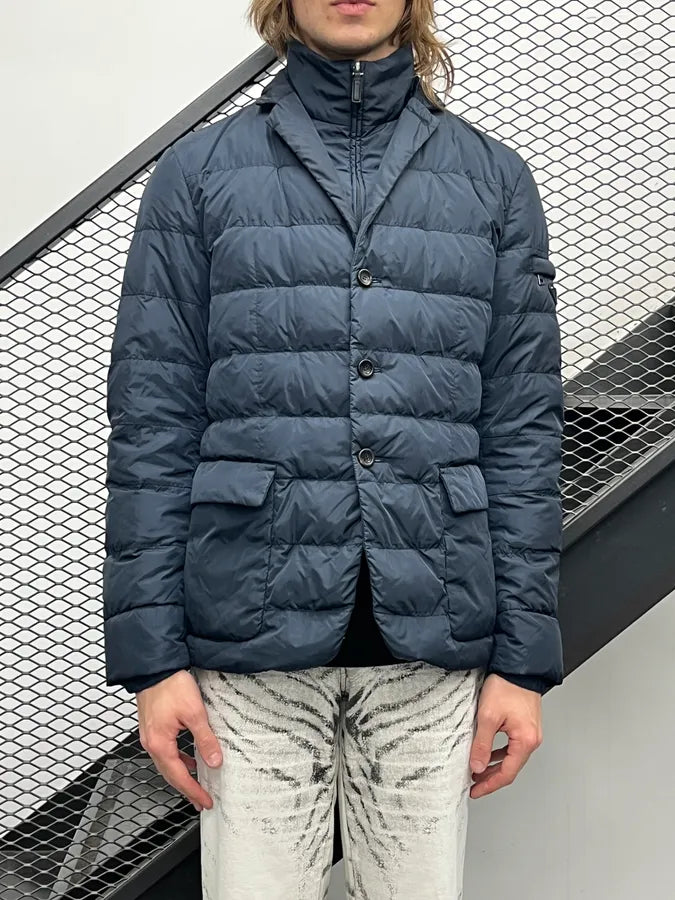 AW2013 Prada Navy Nylon Quilted Puffer Jacket DYQIrSY 1