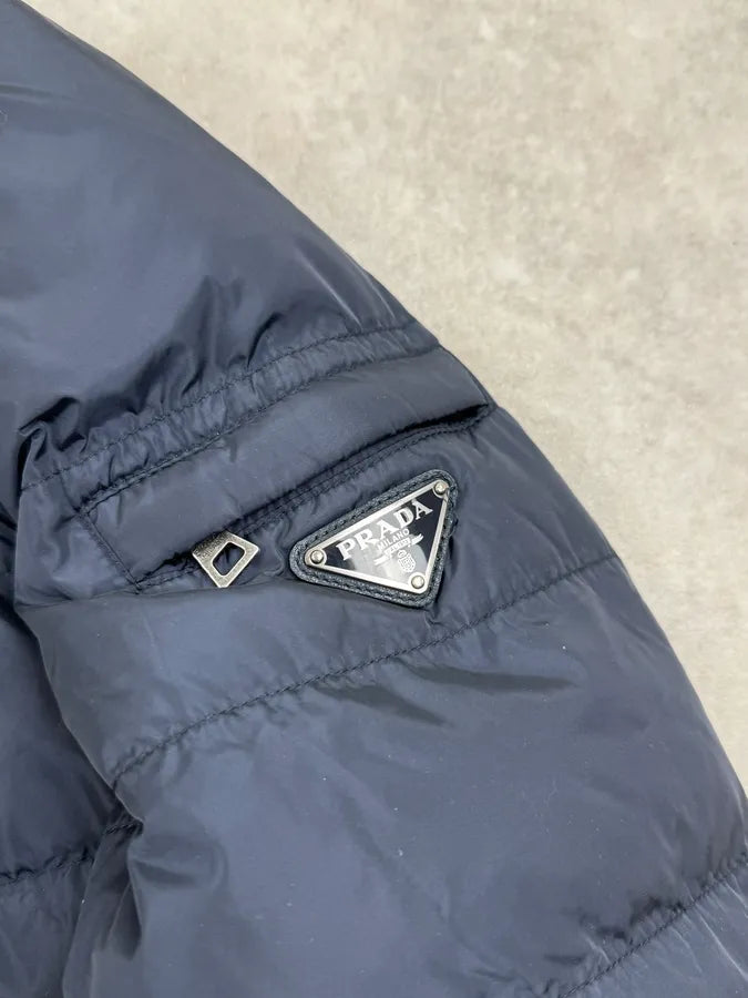AW2013 Prada Navy Nylon Quilted Puffer Jacket DYQIrSY 11