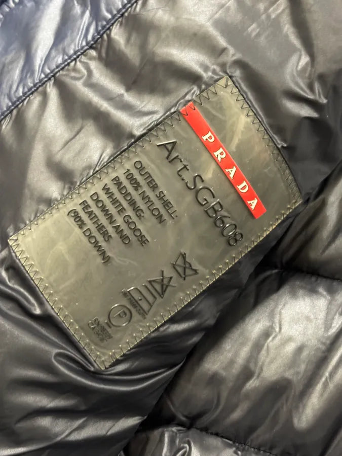 AW2014 Prada Navy Nylon Quilted Puffer Jacket FrxgvuS 9