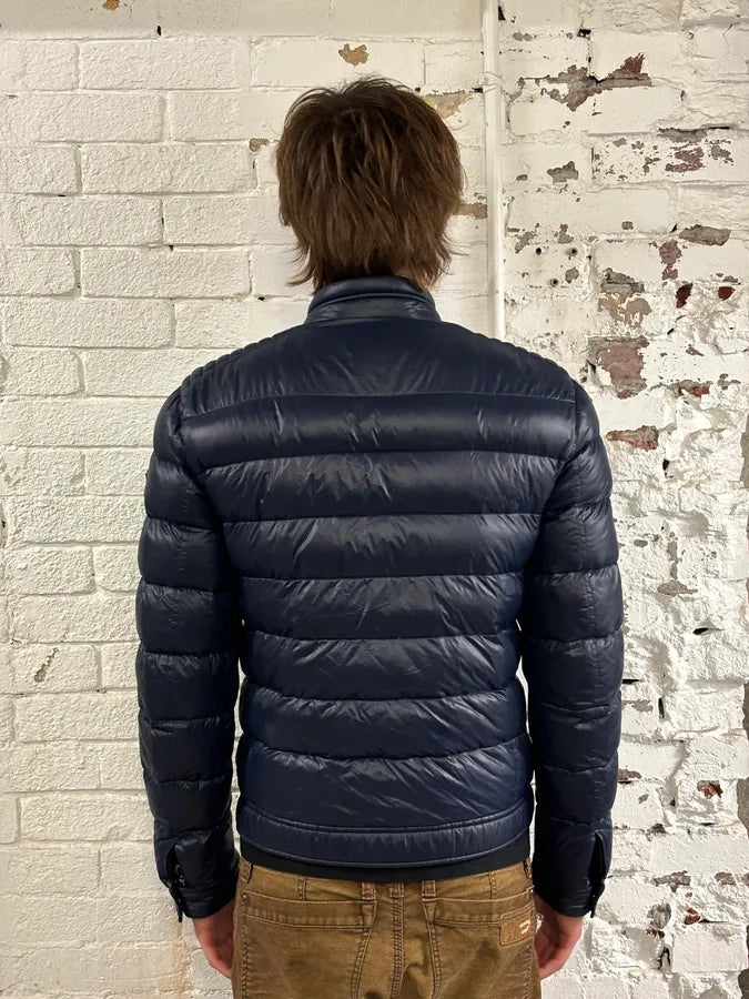 AW2014 Prada Navy Nylon Quilted Puffer Jacket FrxgvuS 2
