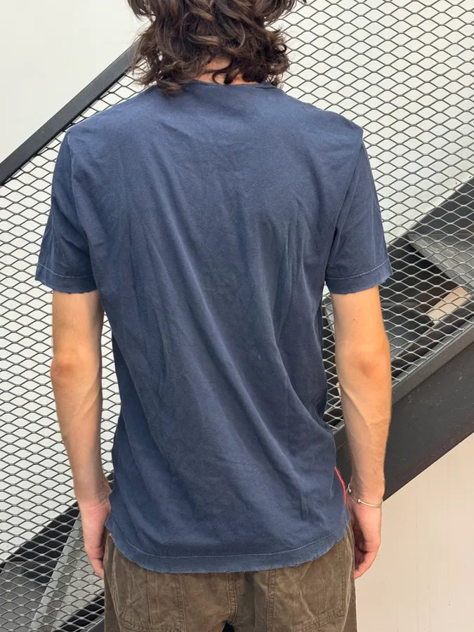 2000s Prada Navy Surfboard Linea Rossa Relief T-Shirt wykiTNG 2