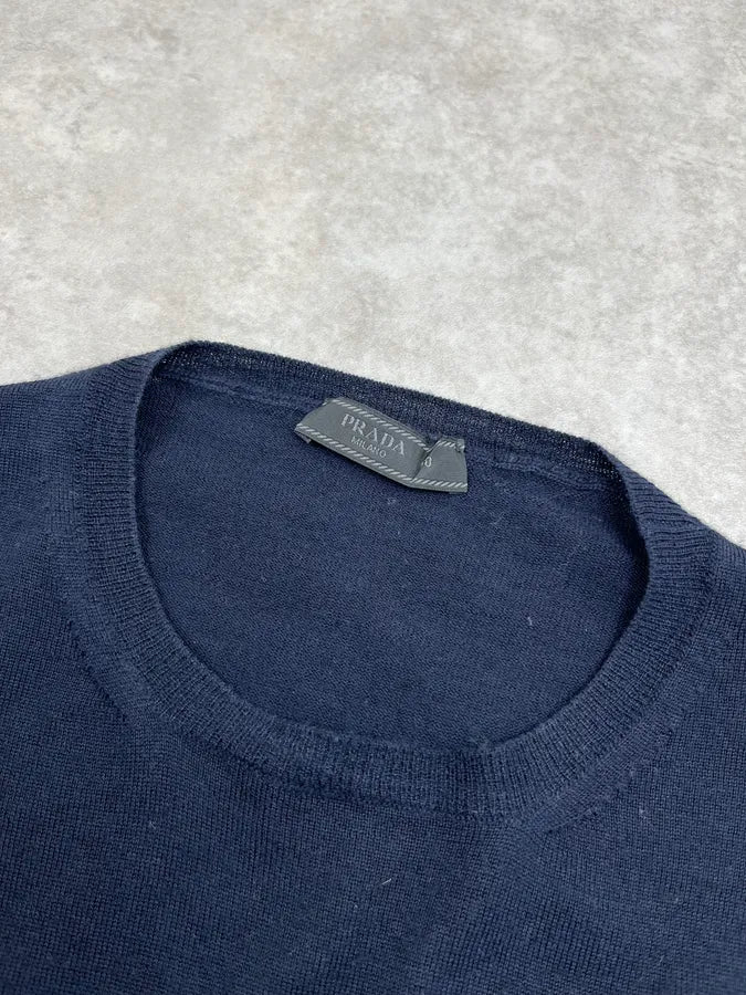 AW2022 Prada Navy Minimalist Sweater tOaJjwE 6