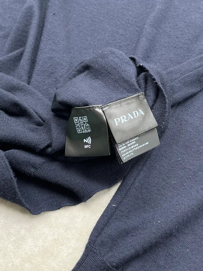 AW2022 Prada Navy Minimalist Sweater tOaJjwE 7