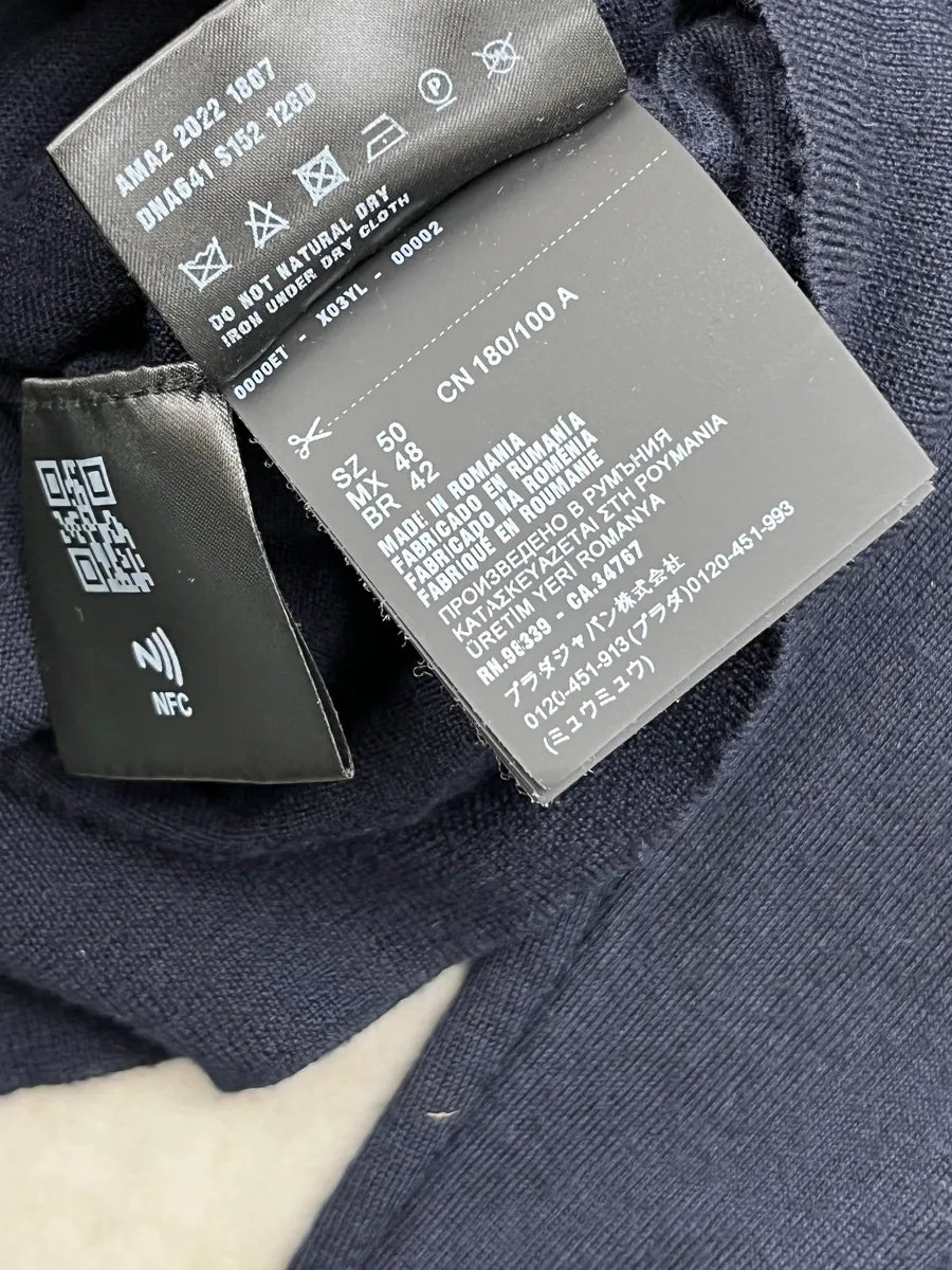 AW2022 Prada Navy Minimalist Sweater tOaJjwE 8