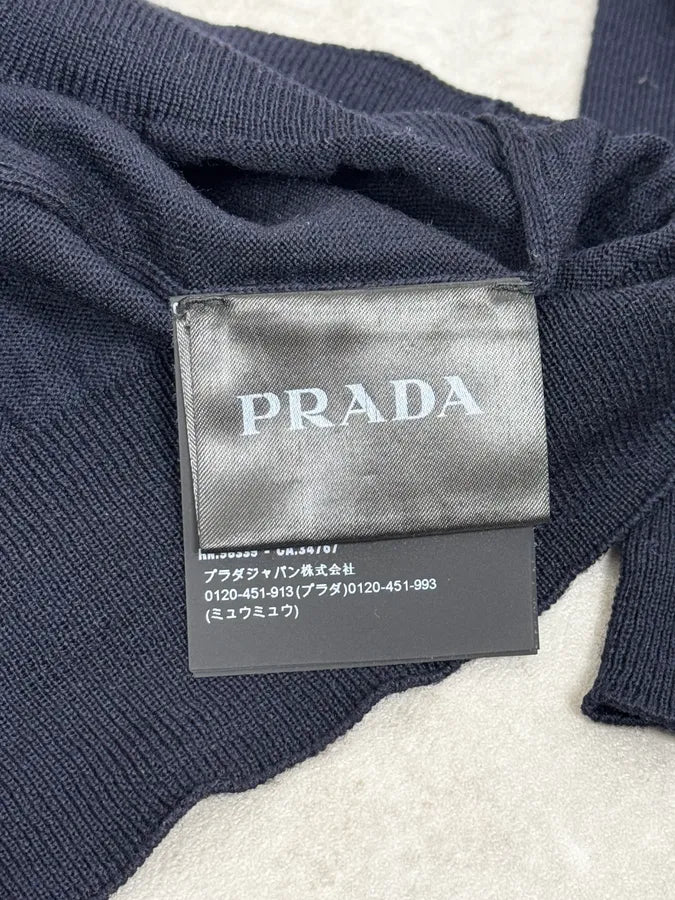 AW2018 Prada Navy Wool Classic Sweater  njjMuOz 7