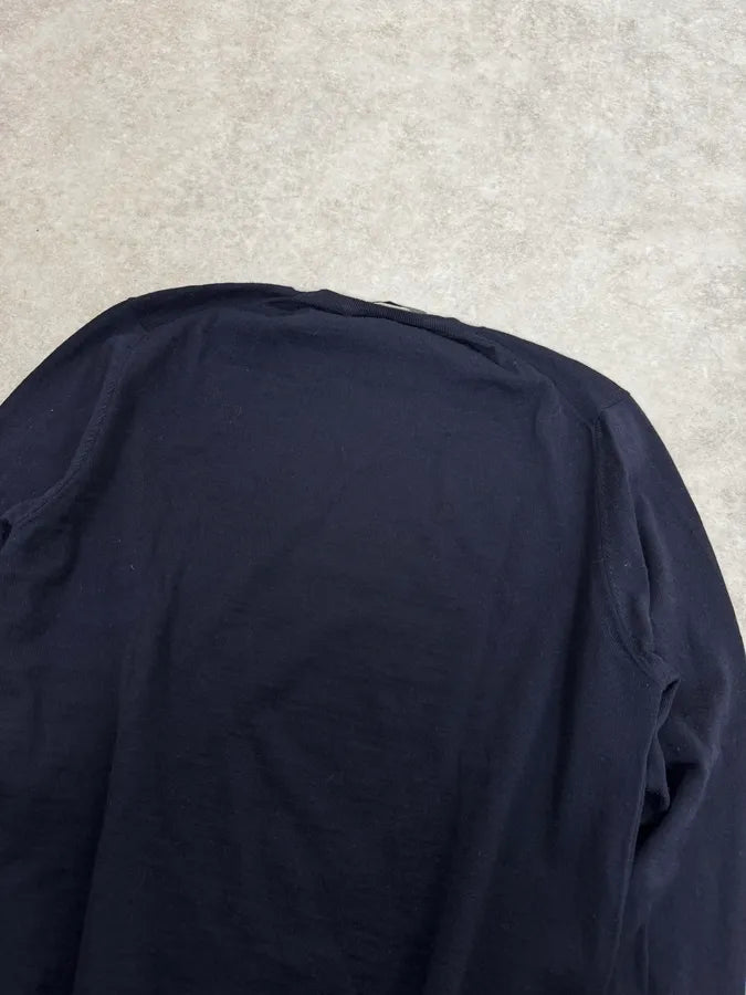 AW2018 Prada Navy Wool Classic Sweater  njjMuOz 5